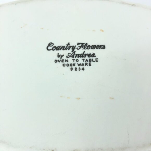 Country Flowers by Andrea Casserole Dish With 4 Serving Dishes - Picture 4 of 8